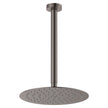 Kaya Ceiling Shower 250mm Head, 350mm Drop in Gun Metal