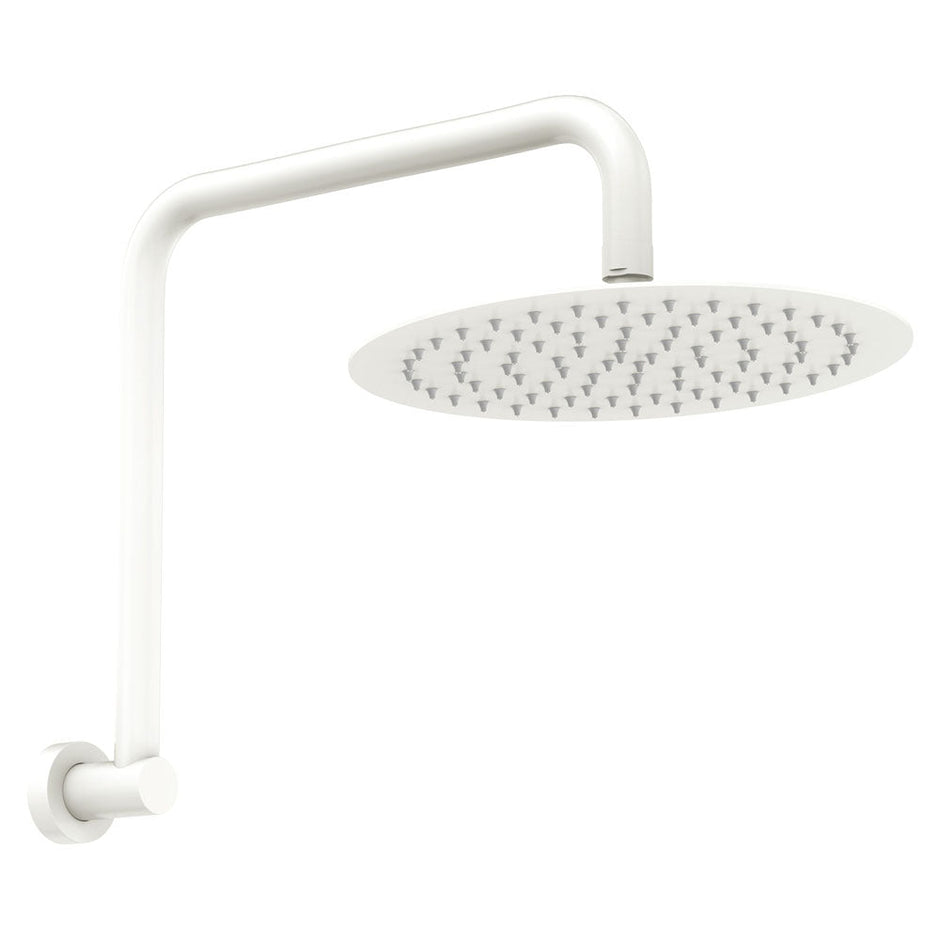 Kaya Gooseneck Shower Arm Set in Matte White