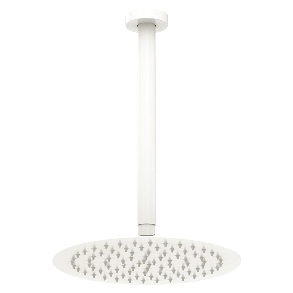 Kaya Ceiling Shower 250mm Head, 350mm Drop in Matte White