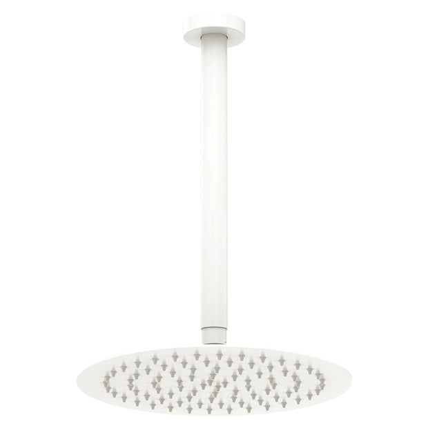 Kaya Ceiling Shower 250mm Head, 350mm Drop in Matte White