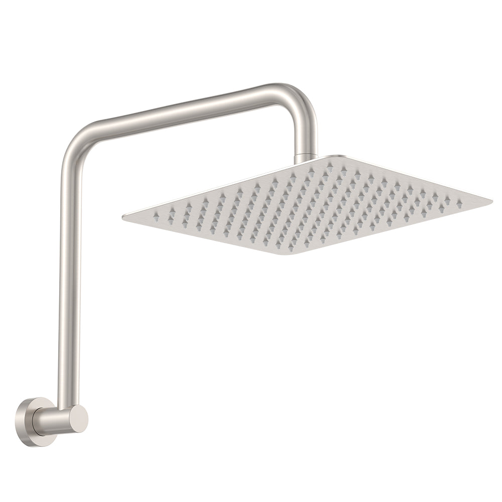 Koko Gooseneck Shower Arm Set in Brushed Nickel