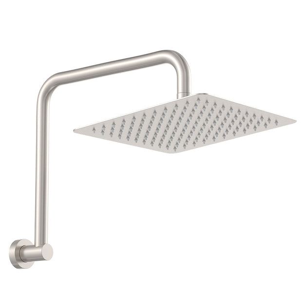 Koko Gooseneck Shower Arm Set in Brushed Nickel