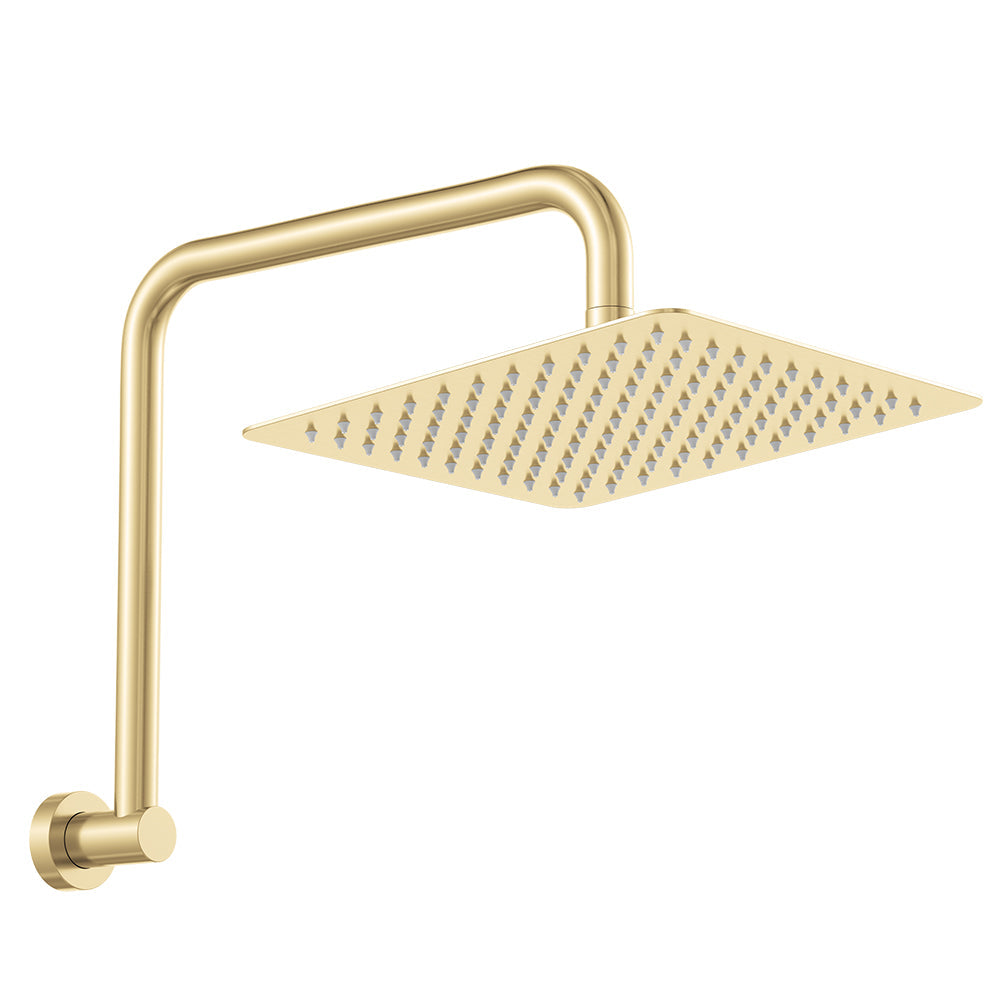 Koko Gooseneck Shower Arm Set in Urban Brass