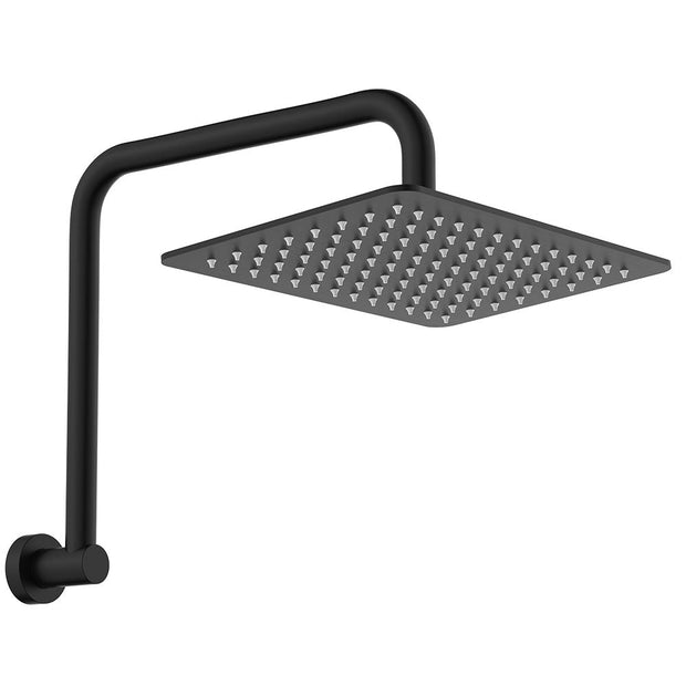 Tono Gooseneck Shower Arm Set in Matte Black