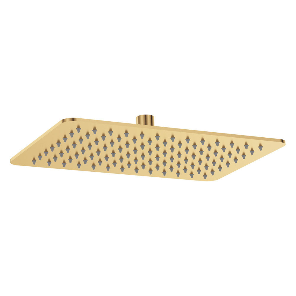Koko Rectangular Shower Head in Urban Brass