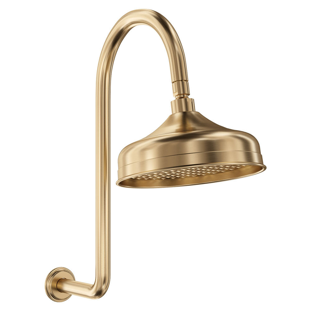 Lillian Wall Arm Shower Set in Urban Brass