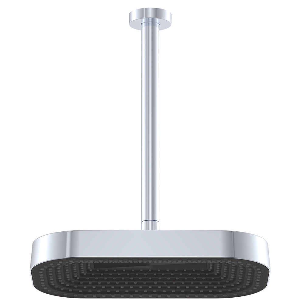 Kuro Shower Dropper Set, Soft Square Head in Chrome