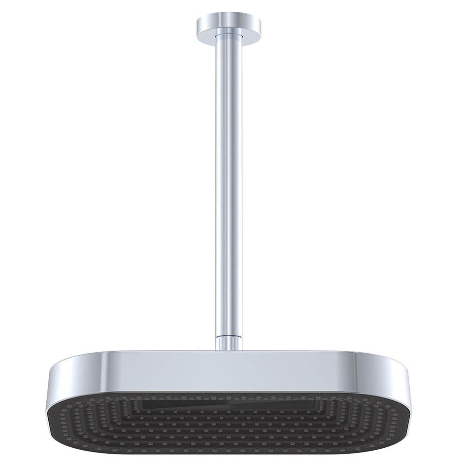 Kuro Shower Dropper Set, Soft Square Head in Chrome