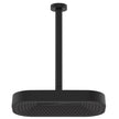 Kuro Shower Dropper Set, Soft Square Head in Matte Black