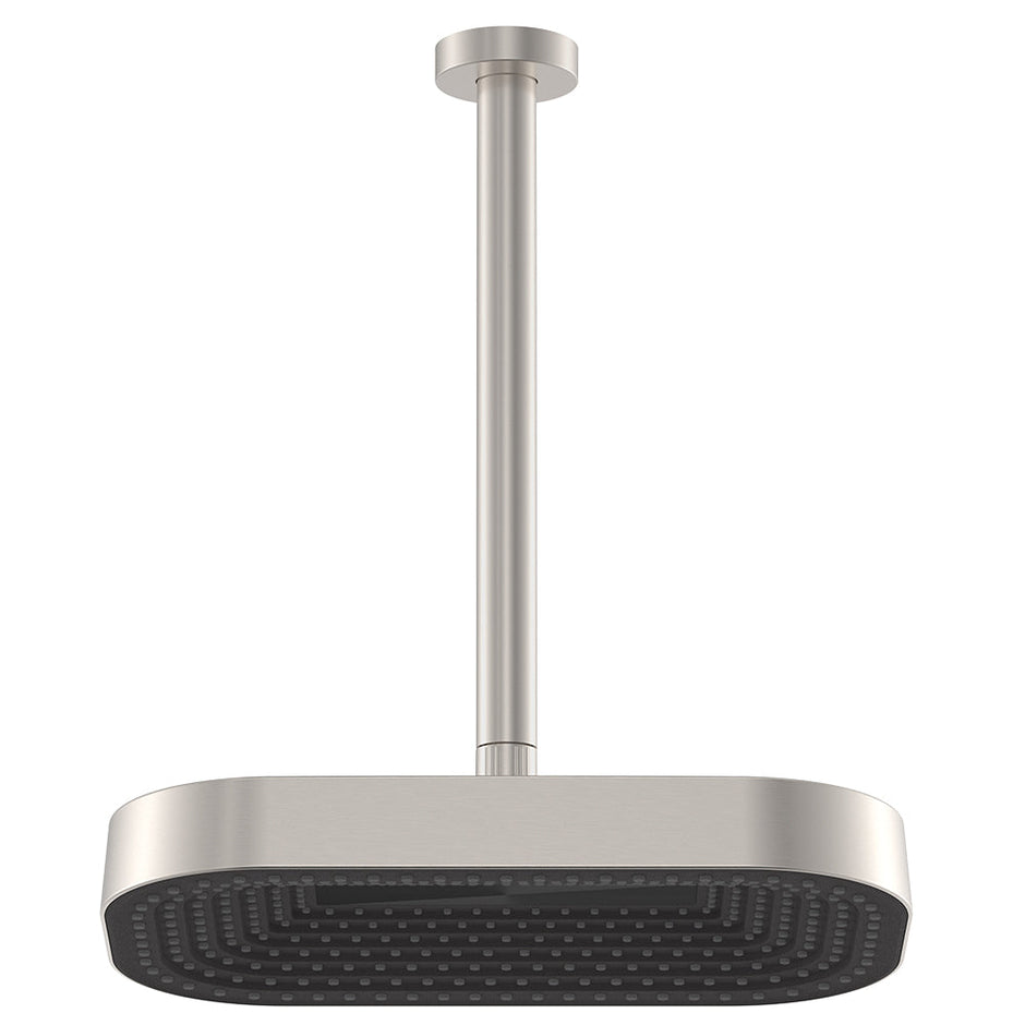 Kuro Shower Dropper Set, Soft Square Head in Brushed Nickel