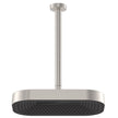 Kuro Shower Dropper Set, Soft Square Head in Brushed Nickel