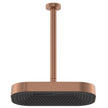 Kuro Shower Dropper Set, Soft Square Head in Brushed Copper