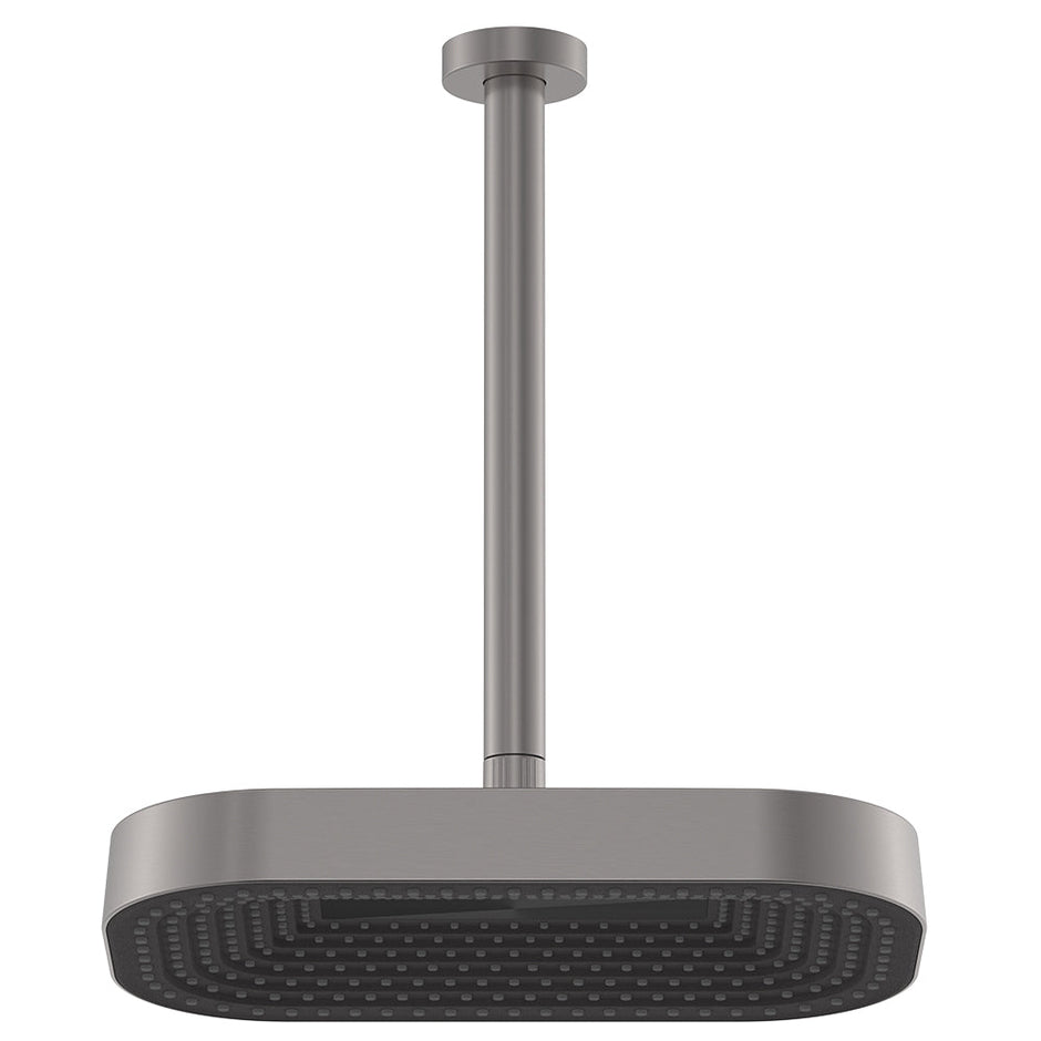 Kuro Shower Dropper Set, Soft Square Head in Gun Metal