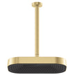 Kuro Shower Dropper Set, Soft Square Head in Urban Brass