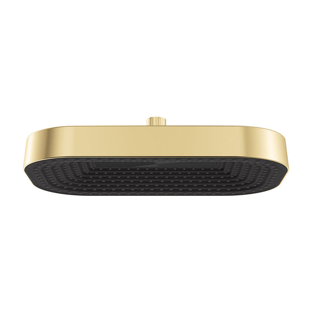 Kuro Shower Head, Soft Square in Urban Brass
