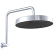 Kuro Gooseneck Shower Arm Set, Round Head in Chrome