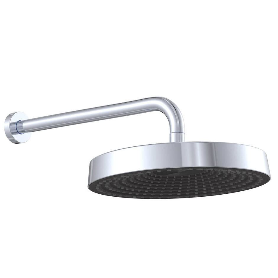 Kuro Shower Arm Set, Round Head in Chrome