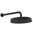 Kuro Shower Arm Set, Round Head in Matte Black