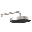 Kuro Shower Arm Set, Round Head in Brushed Nickel