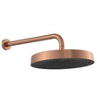 Kuro Shower Arm Set, Round Head in Brushed Copper