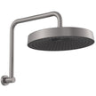 Kuro Gooseneck Shower Arm Set, Round Head in Gun Metal