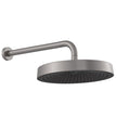 Kuro Shower Arm Set, Round Head in Gun Metal