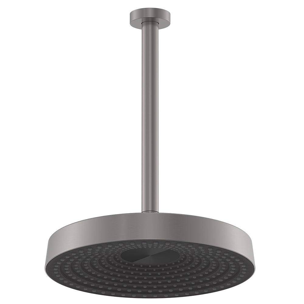 Kuro Shower Dropper Set, Round Head in Gun Metal