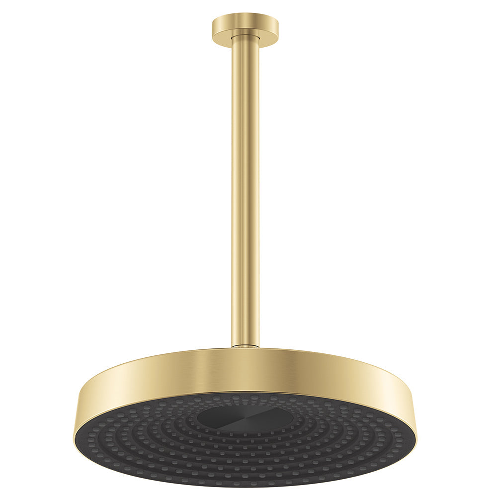 Kuro Shower Dropper Set, Round Head in Urban Brass