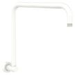 Round Fixed Gooseneck Shower Arm in Matte White