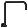 Round Fixed Gooseneck Shower Arm in Matte Black