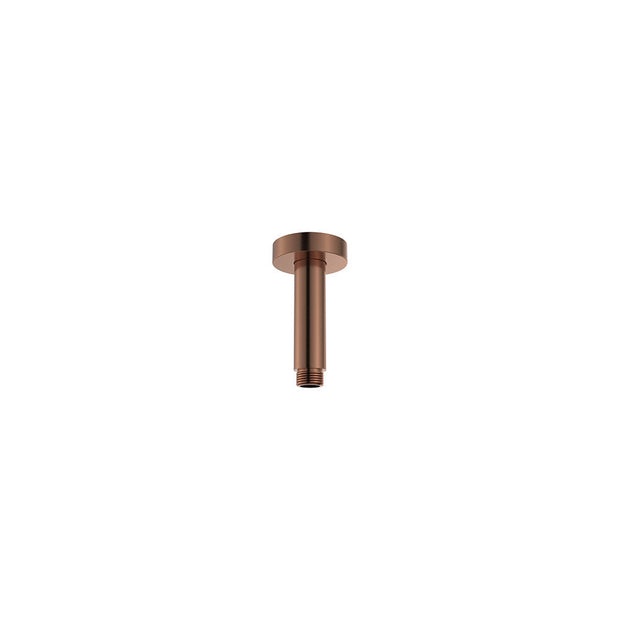 Round Shower Dropper, 100mm in Brushed Copper