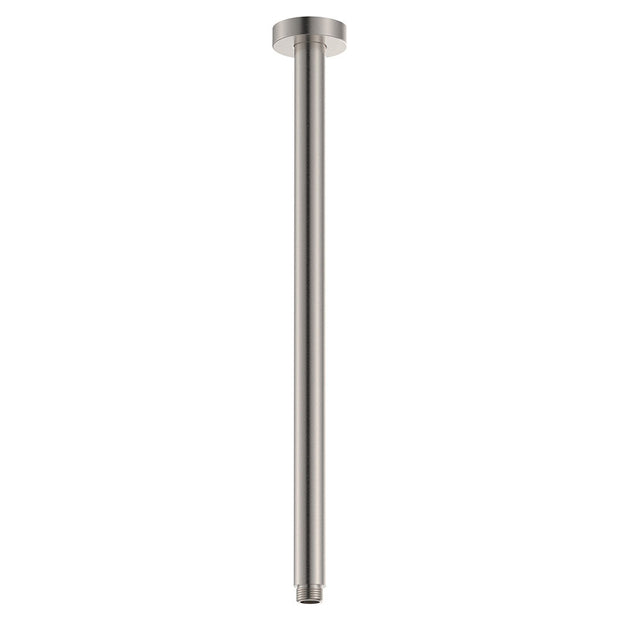 Round Shower Dropper, 450mm in Brushed Nickel