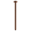 Round Shower Dropper, 450mm in Brushed Copper
