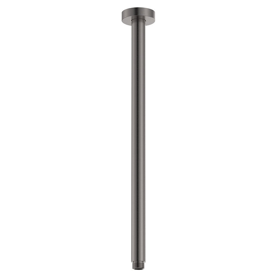 Round Shower Dropper, 450mm in Gun Metal