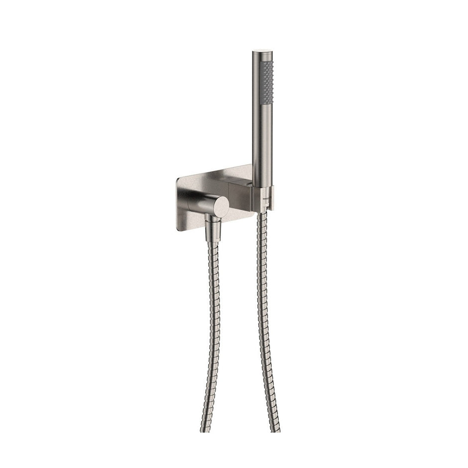 Isabella Hand Shower, Rectangular Plate in Brushed Nickel