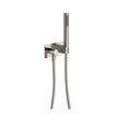 Isabella Hand Shower, Rectangular Plate in Brushed Nickel