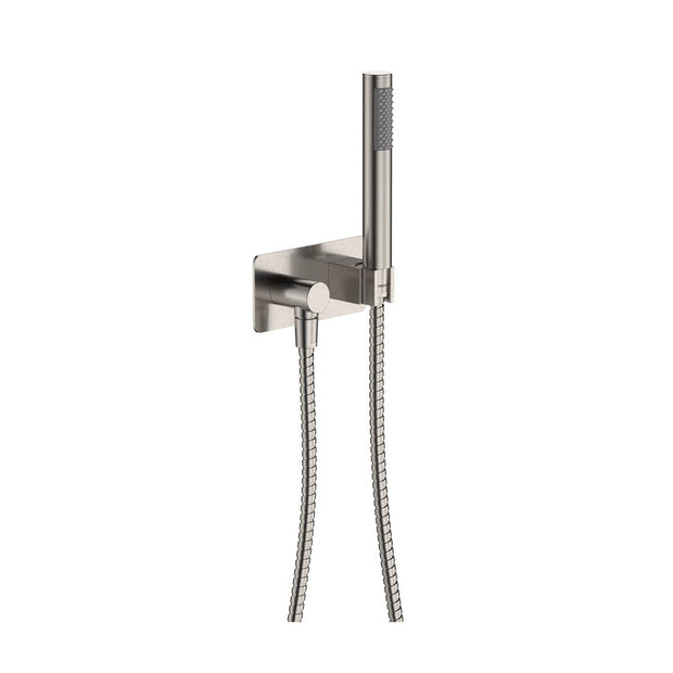 Isabella Hand Shower, Rectangular Plate in Brushed Nickel