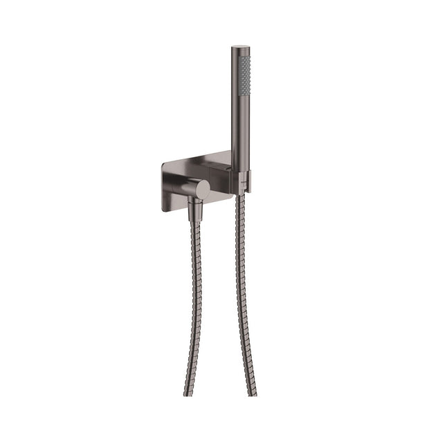 Isabella Hand Shower, Rectangular Plate in Gun Metal