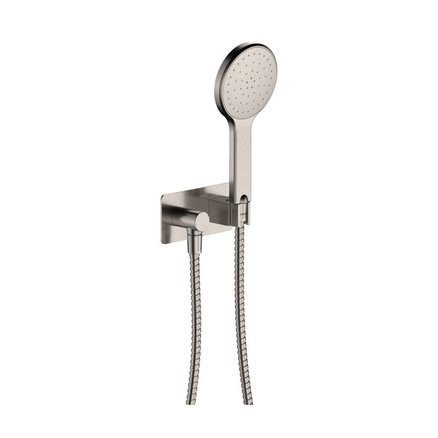 Kaya Hand Shower, Rectangular Plate in Brushed Nickel