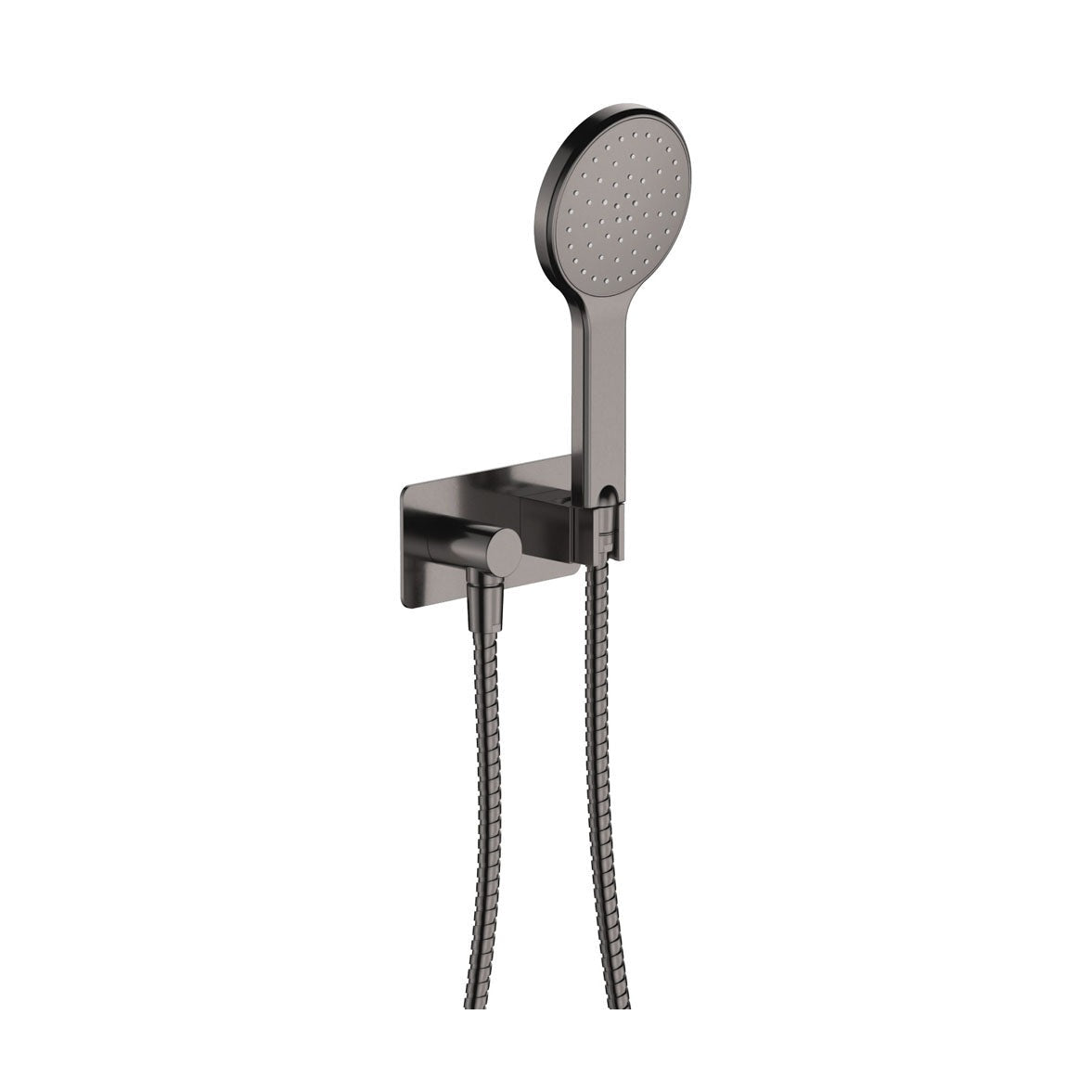 Kaya Hand Shower, Rectangular Plate in Gun Metal