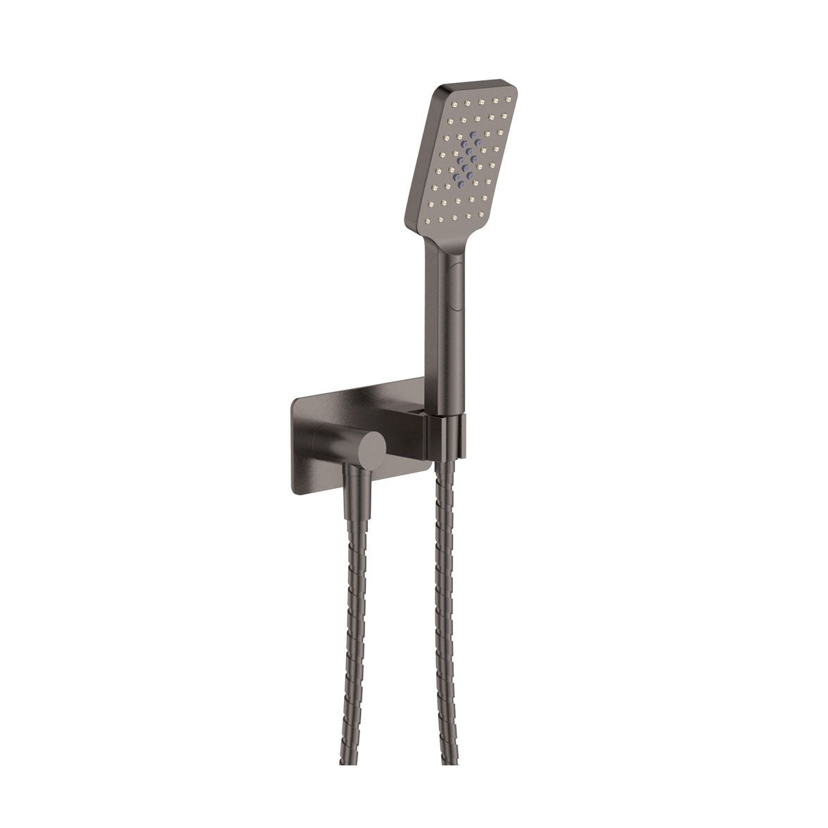 Tono Hand Shower, Rectangular Plate in Gun Metal