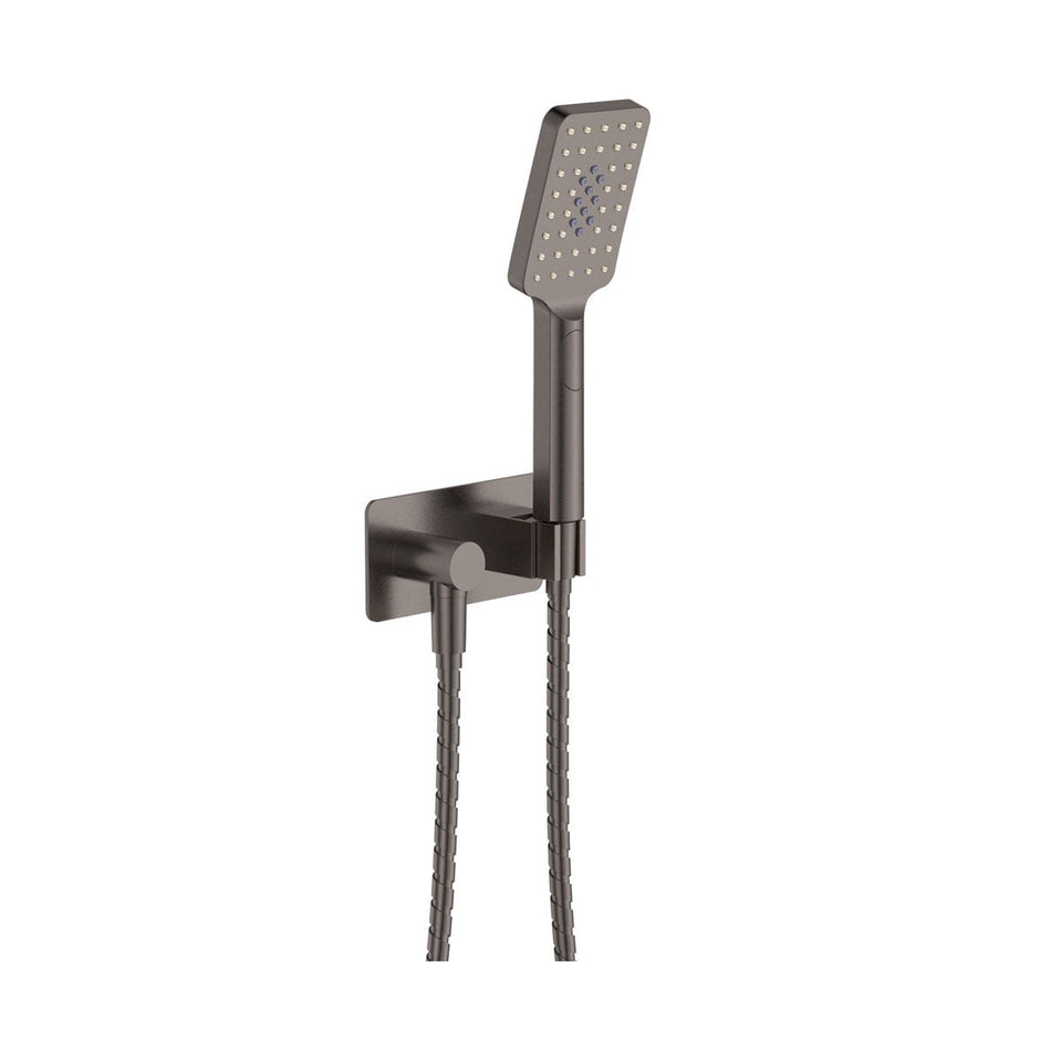 Tono Hand Shower, Rectangular Plate in Gun Metal