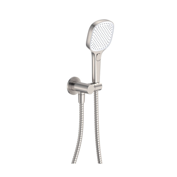 Koko Hand Shower, Round Plate in Brushed Nickel