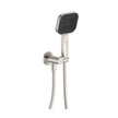 Kuro Hand Shower, Round Plate, Soft Square Head in Brushed Nickel