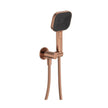 Kuro Hand Shower, Round Plate, Soft Square Head in Brushed Copper