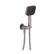 Kuro Hand Shower, Round Plate, Soft Square Head in Gun Metal