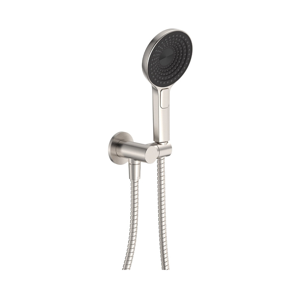 Kuro Hand Shower, Round Plate, Round Head in Brushed Nickel