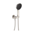 Kuro Hand Shower, Round Plate, Round Head in Brushed Nickel