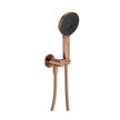 Kuro Hand Shower, Round Plate, Round Head in Brushed Copper