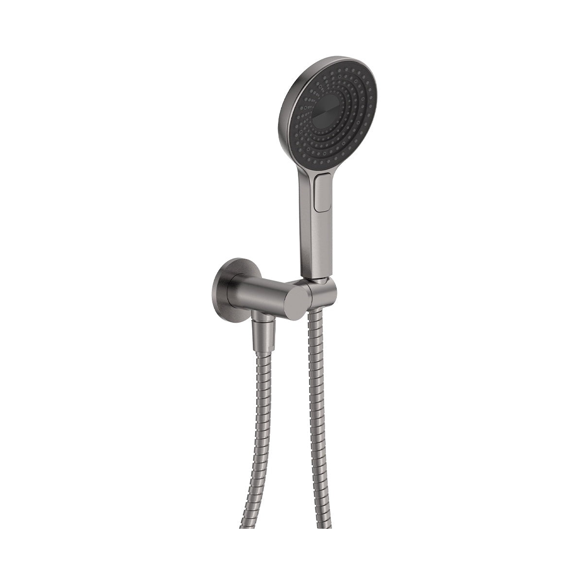 Kuro Hand Shower, Round Plate, Round Head in Gun Metal